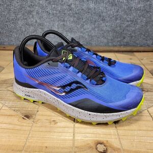 Saucony Peregrine 12 Running  Sneakers Blue Raz Acid S20737-25 Mens US Size 8 .5